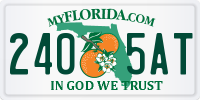 FL license plate 2405AT