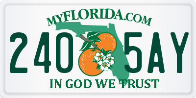 FL license plate 2405AY