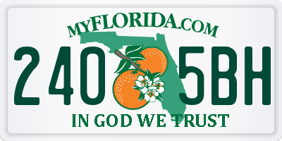 FL license plate 2405BH