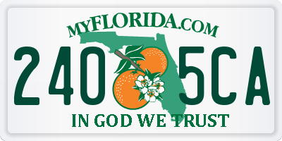 FL license plate 2405CA