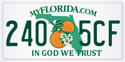 FL license plate 2405CF