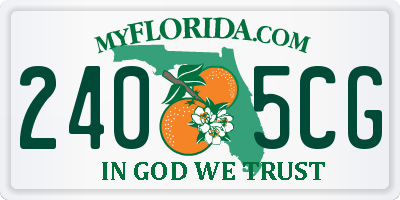 FL license plate 2405CG