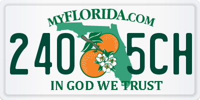 FL license plate 2405CH