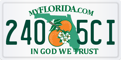 FL license plate 2405CI