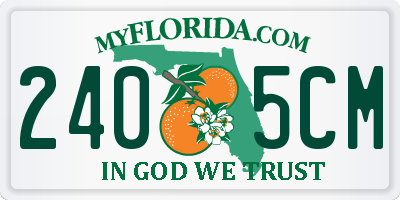 FL license plate 2405CM