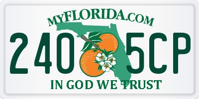 FL license plate 2405CP