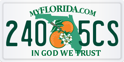 FL license plate 2405CS
