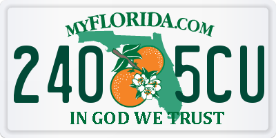 FL license plate 2405CU
