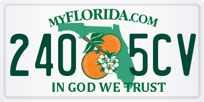 FL license plate 2405CV