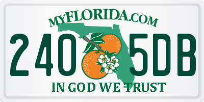FL license plate 2405DB