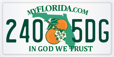 FL license plate 2405DG