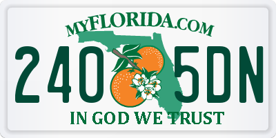FL license plate 2405DN