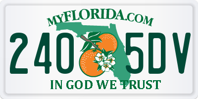 FL license plate 2405DV