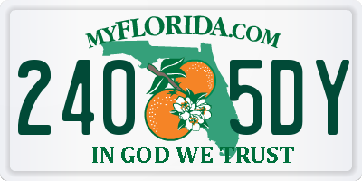 FL license plate 2405DY
