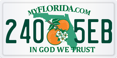 FL license plate 2405EB