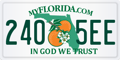 FL license plate 2405EE