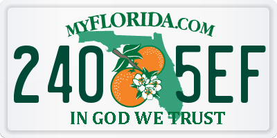 FL license plate 2405EF