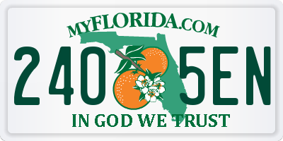 FL license plate 2405EN