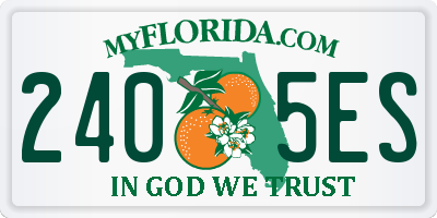 FL license plate 2405ES