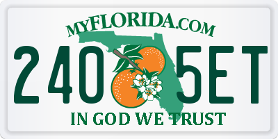 FL license plate 2405ET
