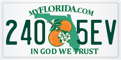 FL license plate 2405EV