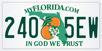 FL license plate 2405EW