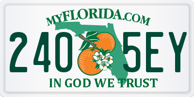 FL license plate 2405EY