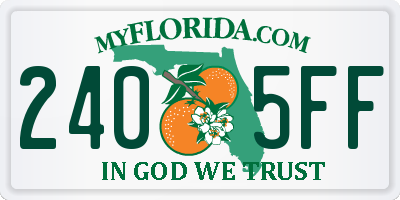 FL license plate 2405FF