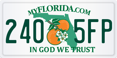 FL license plate 2405FP