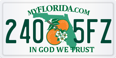 FL license plate 2405FZ