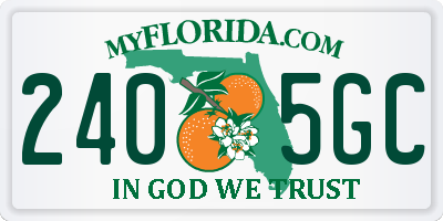 FL license plate 2405GC