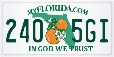 FL license plate 2405GI