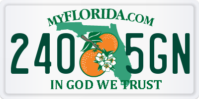 FL license plate 2405GN