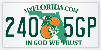 FL license plate 2405GP