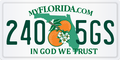 FL license plate 2405GS