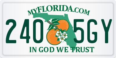 FL license plate 2405GY