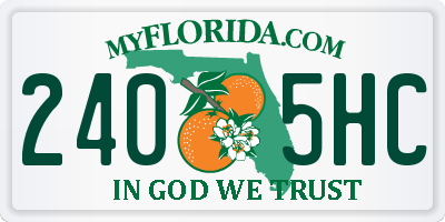 FL license plate 2405HC