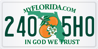 FL license plate 2405HO