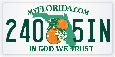 FL license plate 2405IN