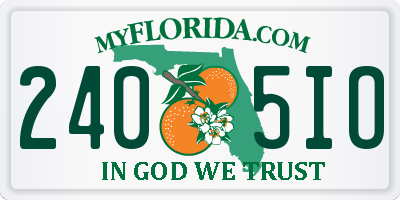 FL license plate 2405IO