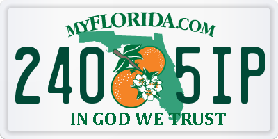 FL license plate 2405IP