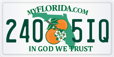 FL license plate 2405IQ