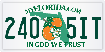 FL license plate 2405IT