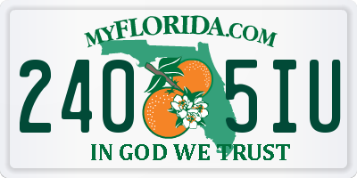 FL license plate 2405IU