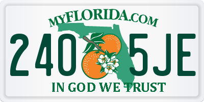 FL license plate 2405JE
