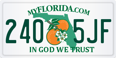 FL license plate 2405JF