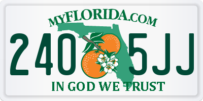 FL license plate 2405JJ