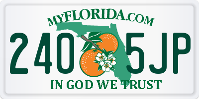 FL license plate 2405JP