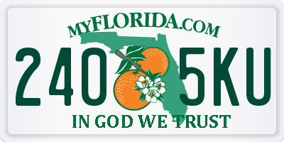 FL license plate 2405KU