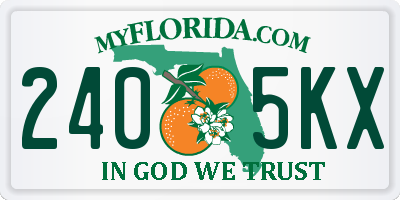 FL license plate 2405KX